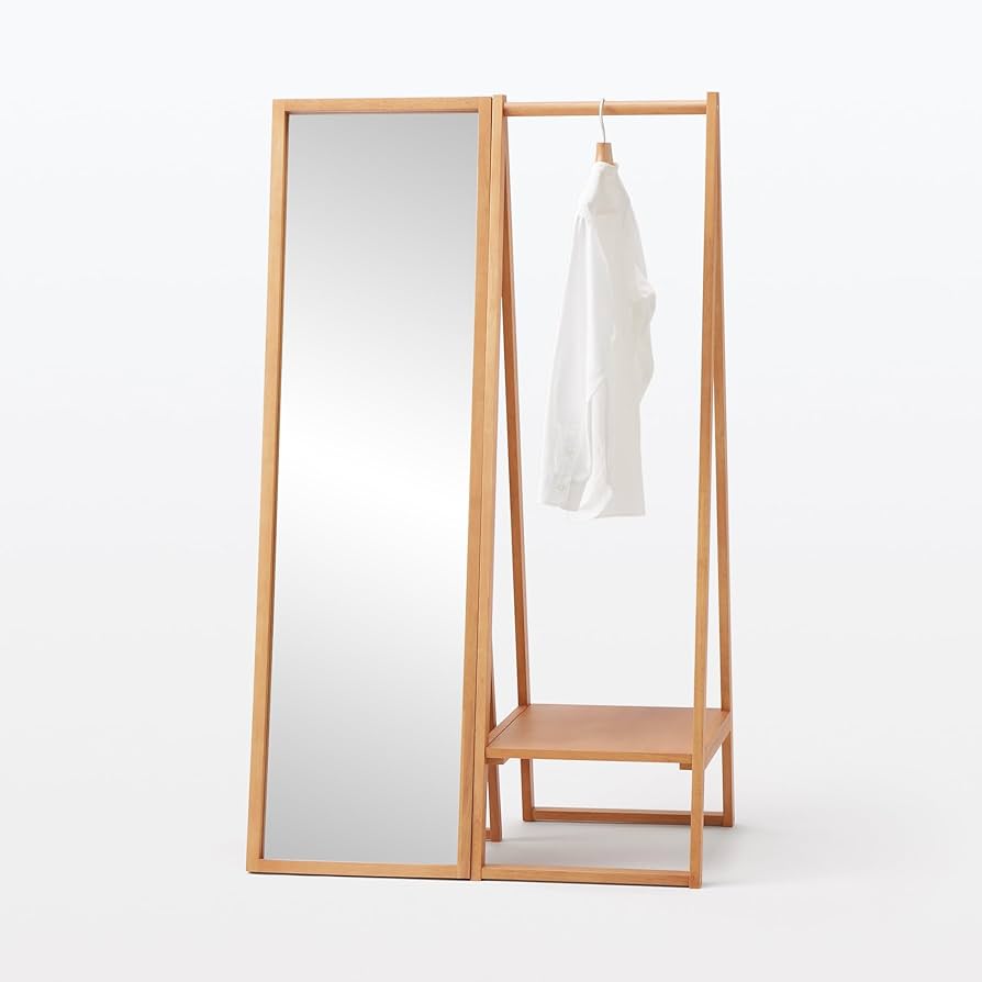 木製ドレッサー ミラー付き 無印良品 無印良品(MUJI)の希少なメープル材を使用したドレッサーセット